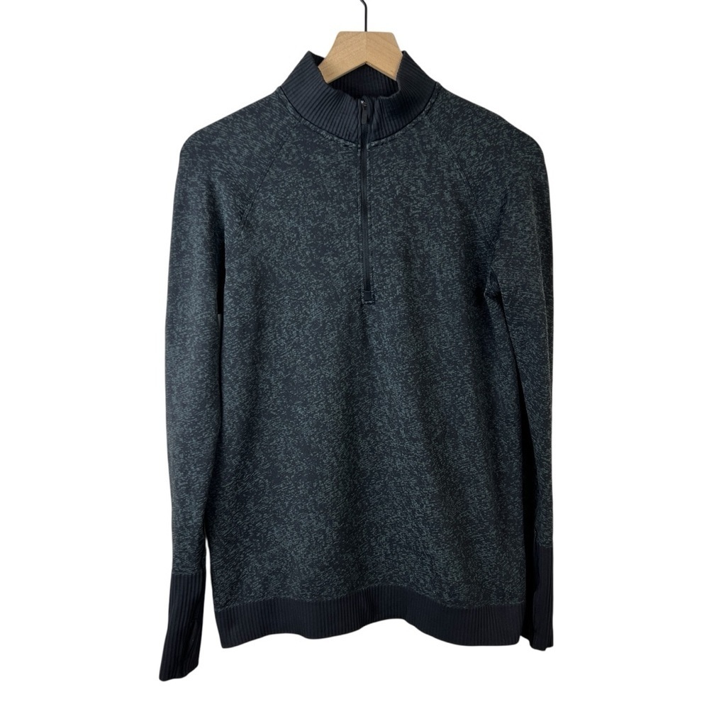 Lululemon Rest Less 1/2 Zip Black Armory Long Sleeve